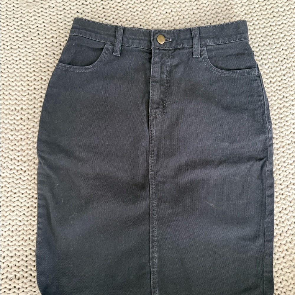 American Apparel Charcoal Denim Skirt